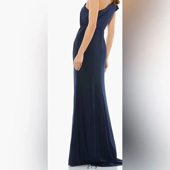 Mac Duggal jersey one shoulder gown size 10 NWOT - Picture 3 of 15